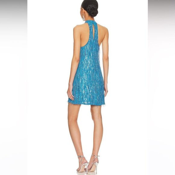 SAYLOR Marionne Mini Dress in Cerulean-Medium - Picture 2 of 4